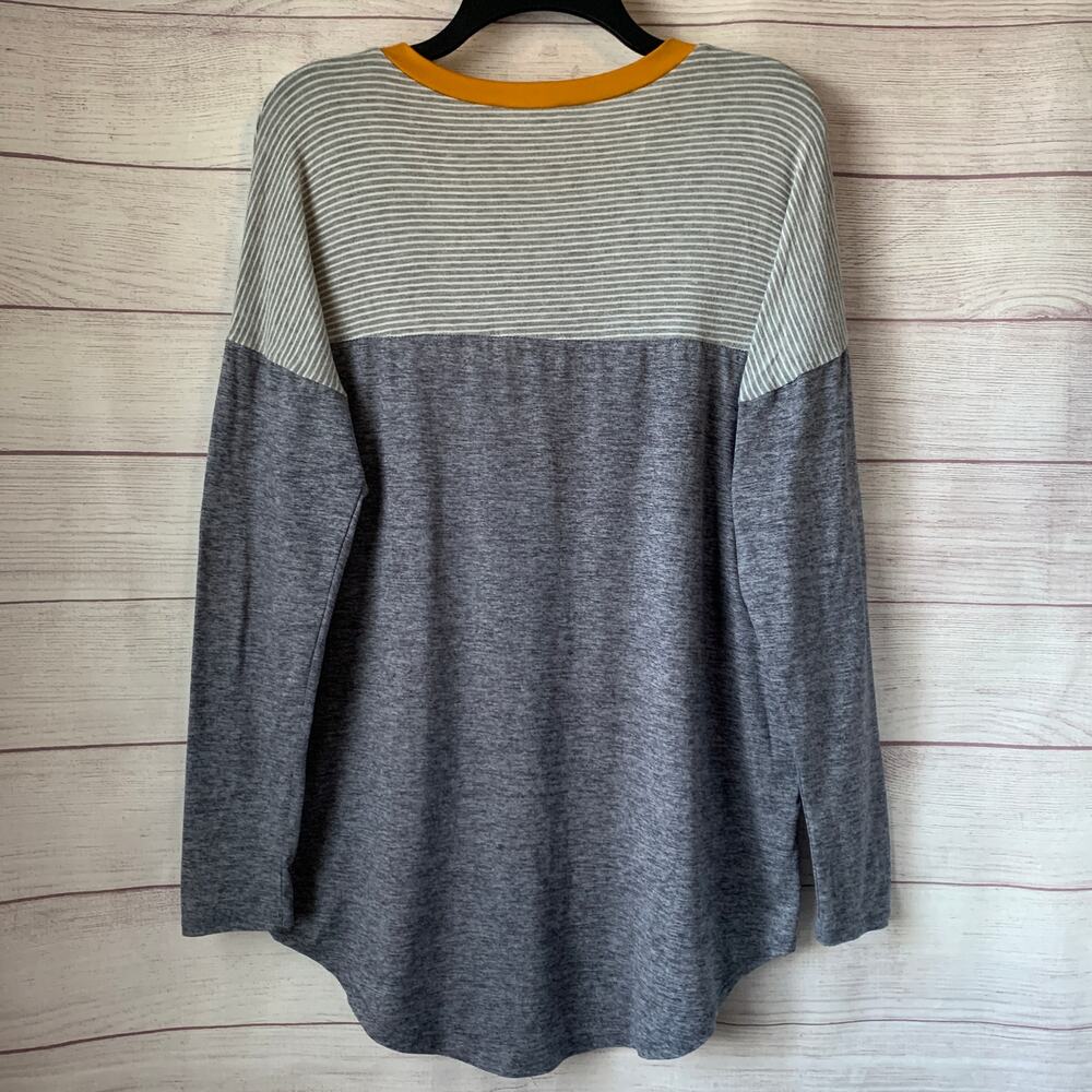 Reborn J Striped Color Block Tunic Top With Long … - image 5